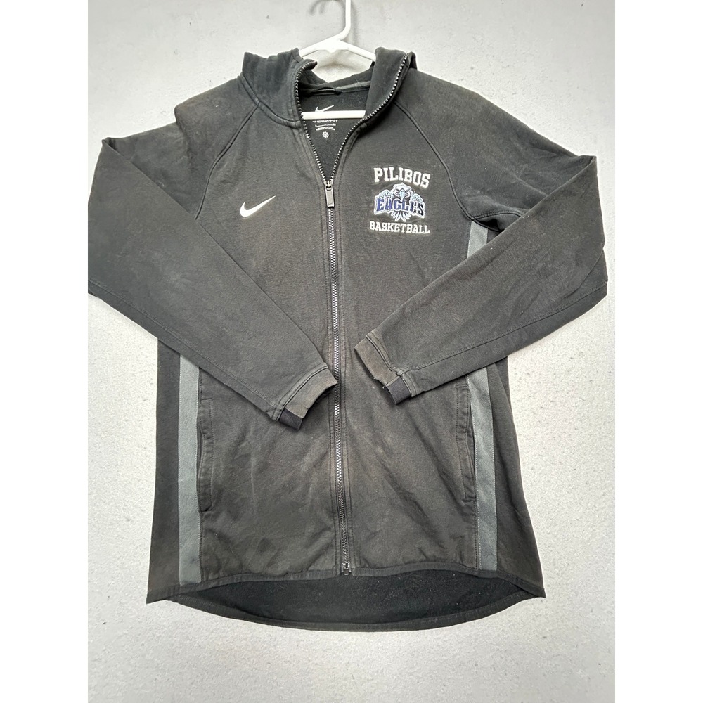 Nike Therma-FIT Full Zip Hoodie Polyester Blend Black Small Mens